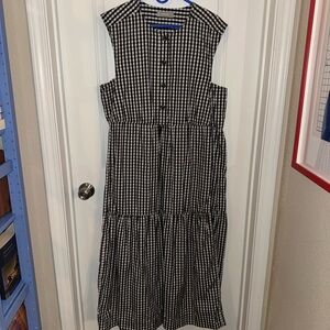 Everlane gingham tiered dress